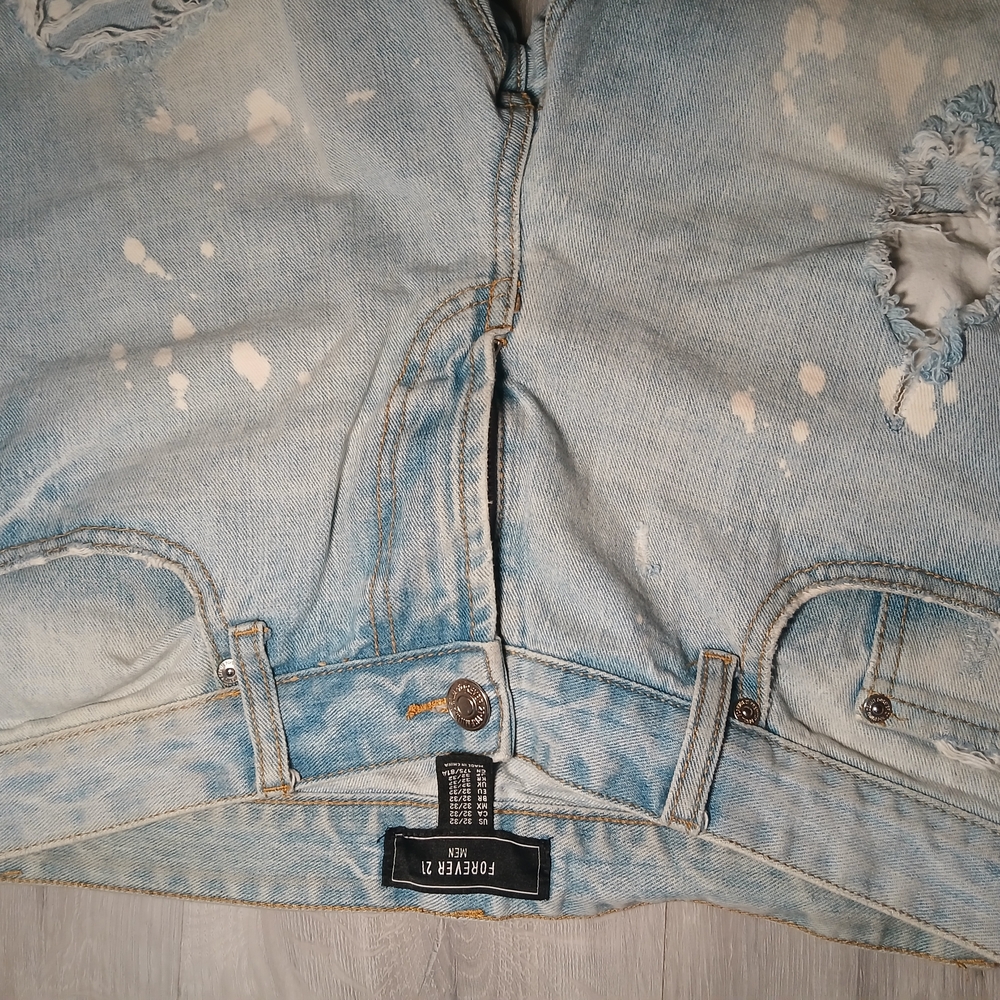 Forever 21 Light Blue Distressed Jeans